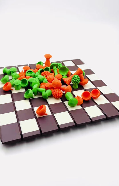 🌲 Mushroom Kingdom Chess & Checkers – The Magical Log Set! 🍄♟️