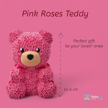 Pink Roses Teddy Bear